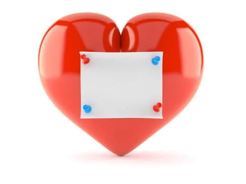 Heart with note Stock Illustration