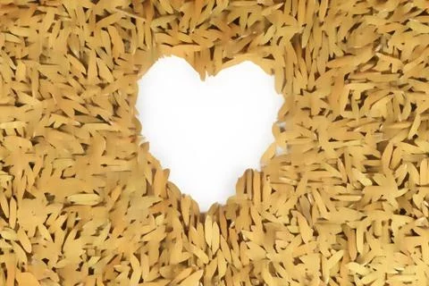 Heart Note with paddy background Illustrazione stock