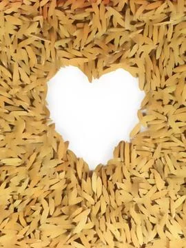 Heart Note with paddy background Illustrazione stock