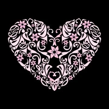 Heart openwork Stock Illustration