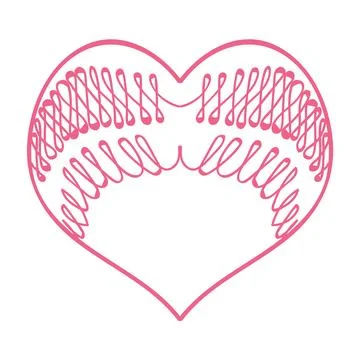 Heart with an openwork pattern. Open illustration on white background. Stock Illustration