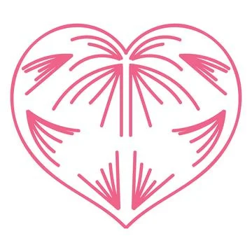 Heart with an openwork pattern. Open illustration on white background. Stock Illustration