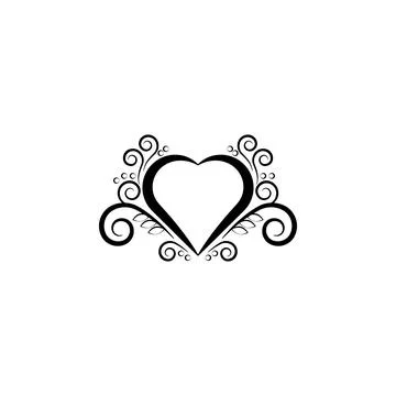 Heart ornament icon. Element of patterns elements illustration. Premium quality Stock Illustration