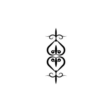 Heart ornament icon. Element of patterns elements illustration. Premium quality Stock Illustration