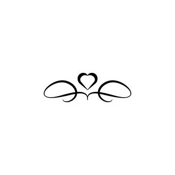 Heart ornament icon. Element of patterns elements illustration. Premium quality Stock Illustration