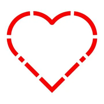 Heart outline forms modular shape for business design Ilustração Stock