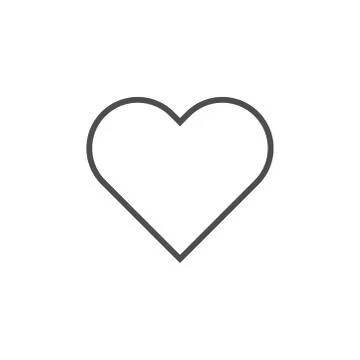 Heart outline vector icon. Vector cartoon flat love symbol Illustrazione stock