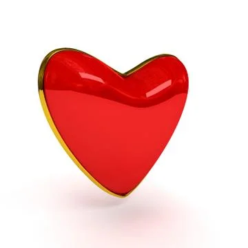 Heart over white Stock Illustration