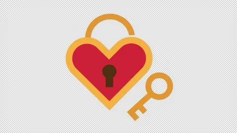 Heart Padlock Stock Footage 205064545