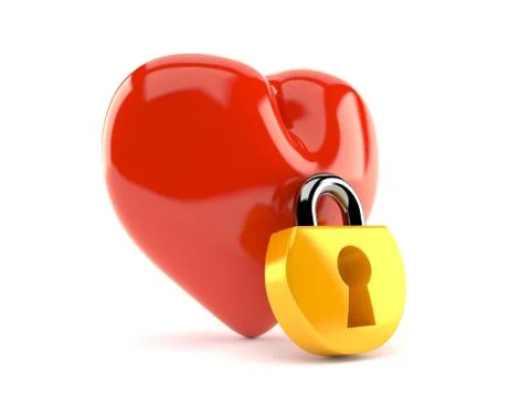 Heart with padlock Stock Illustration