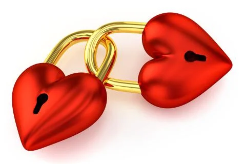 Heart Padlocks Stock Illustration