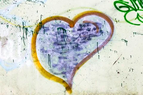 Heart  painted Stock Photos