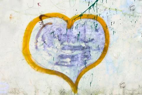 Heart  painted Stock Photos