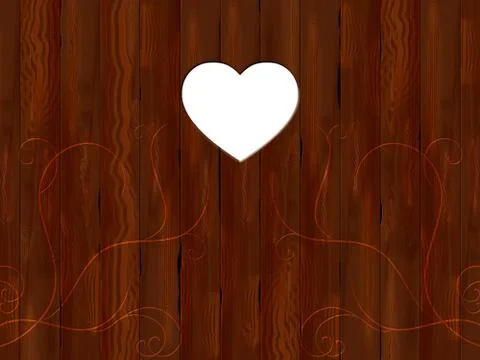 Heart panelling representing empty space and brown Stock Illustration