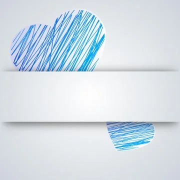 Heart on a paper background Stock Illustration