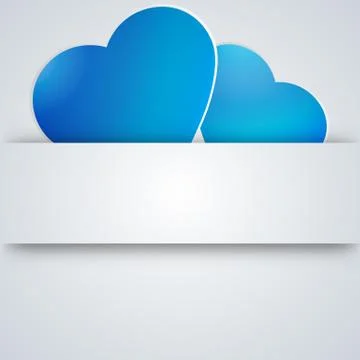 Heart on a paper background Stock Illustration