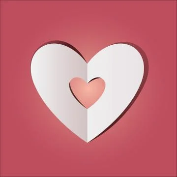 Heart paper vector. eps 10 Stock Illustration