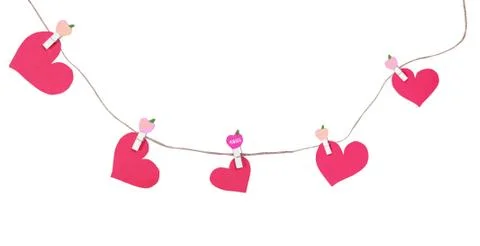 Heart papers closeup Stock Photos
