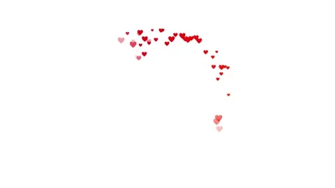 Heart particle circle animation on white, black, and green screen backgrounds Stock Footage 308698664