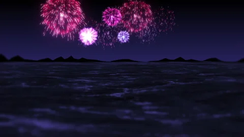 Heart particle fire works effect animation Video stock 149632936