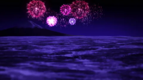 Heart particle fire works effect animation Vídeo Stock 149633054