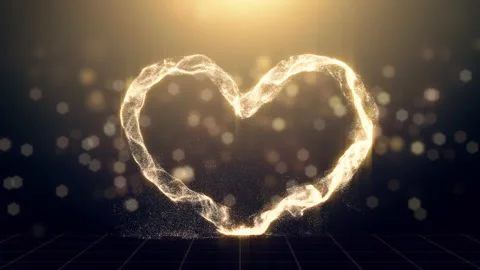 Heart Particle Glowing Stock Footage 229935529