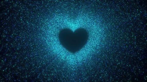 Heart particle tunnel Stock Illustration