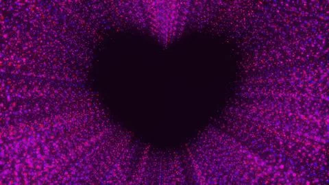 Heart particle tunnel Stock Illustration