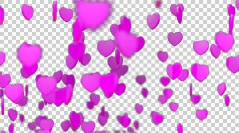 HEART Particles 01-alpha Stock Footage 49710887