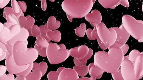 Heart particles 25 c2 Video stock 308532423
