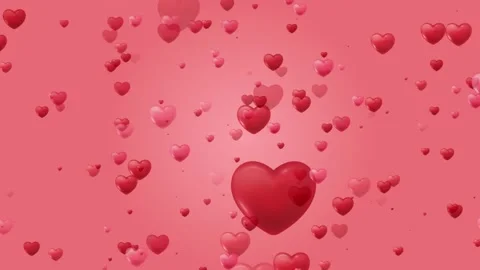Heart particles on pink background Stock Footage 170025872