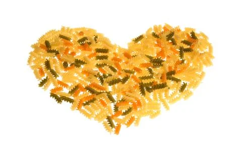 A heart of pasta Stock Photos