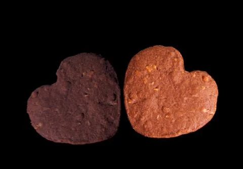 Heart pattern chocolate cookie Stockfoto's
