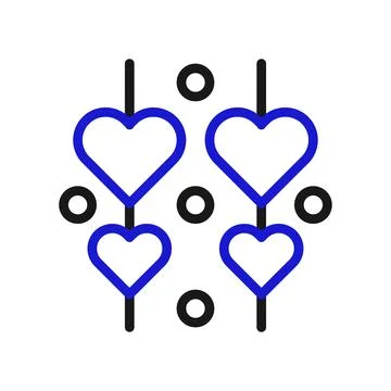 Heart pattern design. Concept of love, connection, and affection. Illustrazione stock