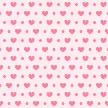Heart pattern with dots. Seamless vector background Stock Illustration