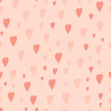 Heart pattern with dots. Seamless vector background Stock Illustration