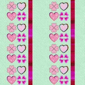 Heart pattern, fabric pattern, design In 20250204134737 イラスト素材