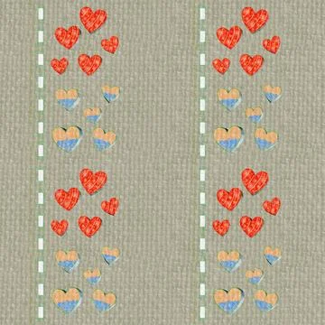 Heart pattern, fabric pattern, design In 20250204134728 Illustrazione stock