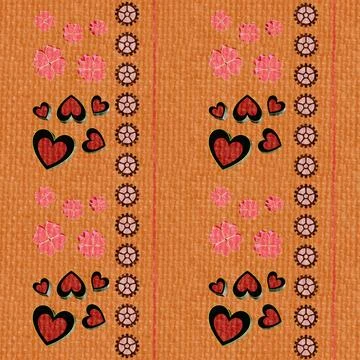 Heart pattern, fabric pattern, design In 20250204134713 Stock Illustration