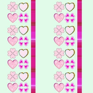 Heart pattern, fabric pattern, design In 20250204134245 Illustrazione stock