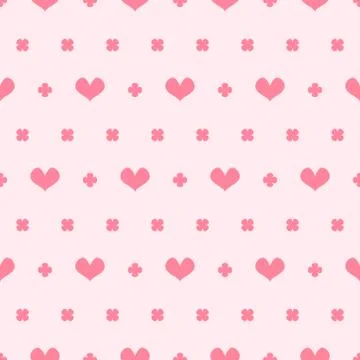 Heart pattern with leaves. Seamless vector background Illustrazione stock