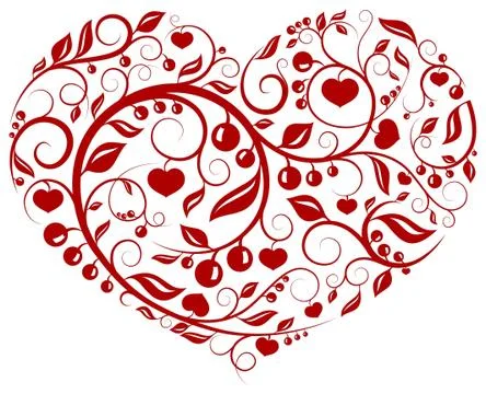 Heart pattern (love, valentine, pattern series) Illustrazione stock
