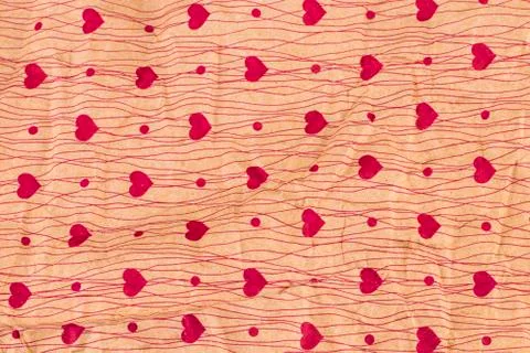 Heart pattern on paper texture. Valentine's day background Stock Photos