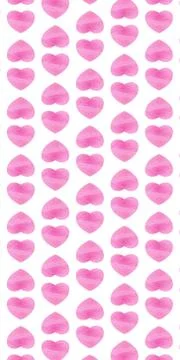 Heart pattern with pink texture on a white background. Stock Photos