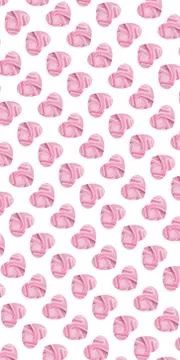 Heart pattern with pink texture on a white background. Stock Photos