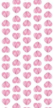 Heart pattern with pink texture on a white background. Stock Photos