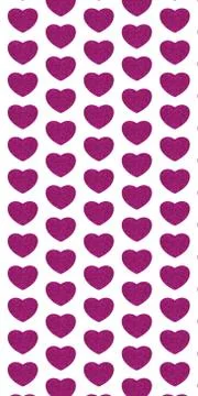 Heart pattern with pink texture on a white background. Stock Photos