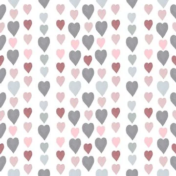Heart pattern for printing on fabric, paper, album decoration, scrapbooking Stock Illustration