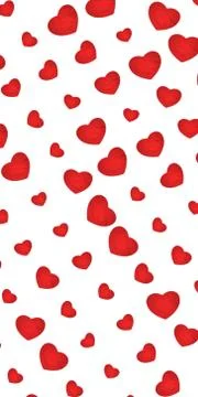 Heart pattern with red texture on a white background. Stock Photos