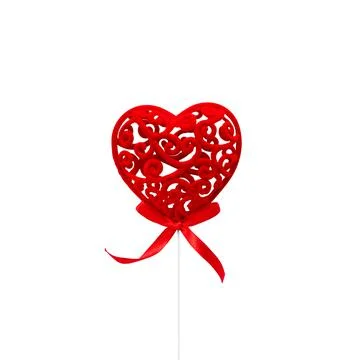 Heart pattern with ribbon Stock Photos